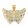 10K w/ Rhodium Butterfly Pendant