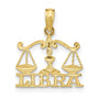 10K LIBRA Zodiac Charm