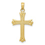 10K Fleur De Lis Cross Pendant