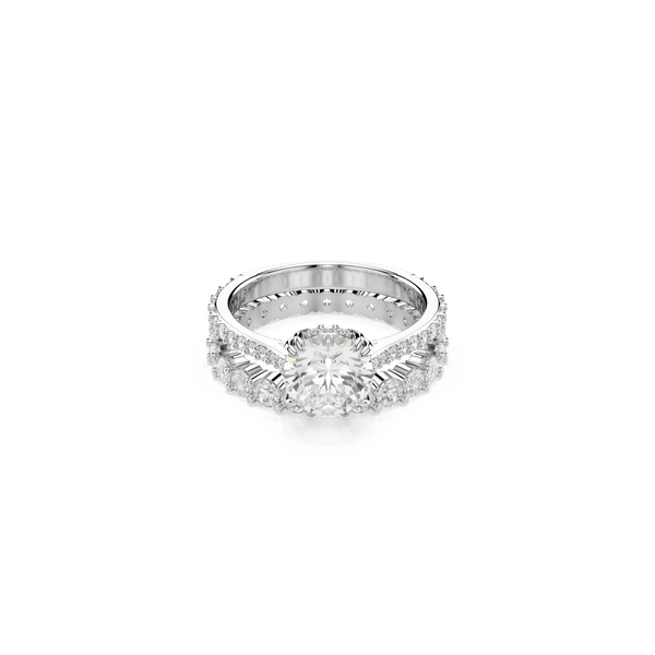 Stilla ring, Set (2), Round cut, White, Rhodium plated — article 5649215