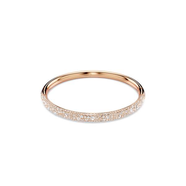 Sublima bangle, Snow pavé, White, 18K rose gold finish — article 5688612
