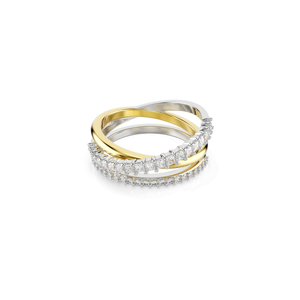 Hyperbola ring, Mixed cuts, White, Mixed metal finish — article 5714162