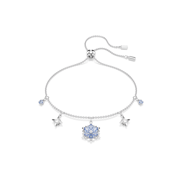 Magic bracelet, Snowflake, Blue, Rhodium plated — article 5734244