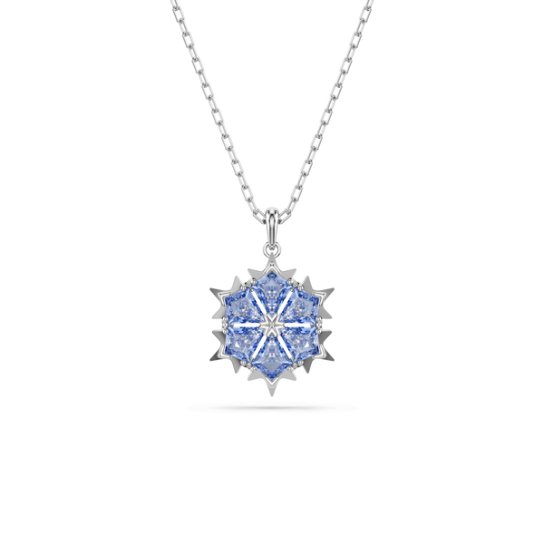 Magic pendant, Snowflake, Blue, Rhodium plated — article 5735399