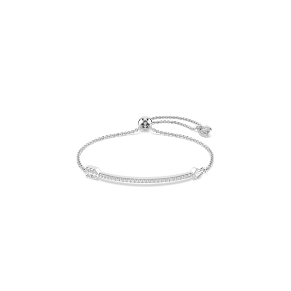 Idyllia bracelet, Mixed cuts, Arrow, White, Rhodium plated — article 5741523