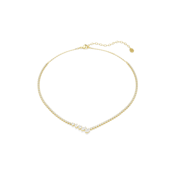 Mesmera necklace, Mixed cuts, White, 18K gold finish — article 5747931