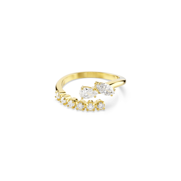 Mesmera open ring, Mixed cuts, White, 18K gold finish — article 5747969