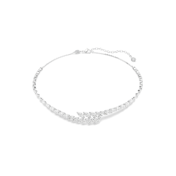 Mesmera necklace, Marquise cut, White, Rhodium plated — article 5748004