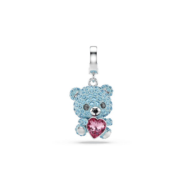 Idyllia charm, Mixed cuts, Teddy, Blue, Rhodium plated — article 5750253