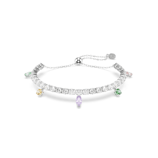 Ariana Grande x Swarovski Tennis bracelet, Mixed cuts, Multicolored, Rhodium plated — article 5750493