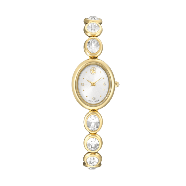Imber oval watch, Swiss Made, Metal bracelet, Gold tone, Gold-tone finish — article 5754812