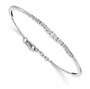 14k White Gold 3/4ct Lab Grown Diamond VS/SI+ G+ Graduated Bangle