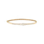 14KY 1.75CTW DIAMOND EMERALD CUT GRADUATING BANGLE