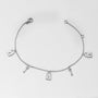 14KW 0.30CTW DIAMOND LOCK AND KEY CHARM BRACELET