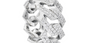 SS Moissanite Cuban Link Ring