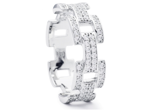SS Moissanite Fashion Eternity Band