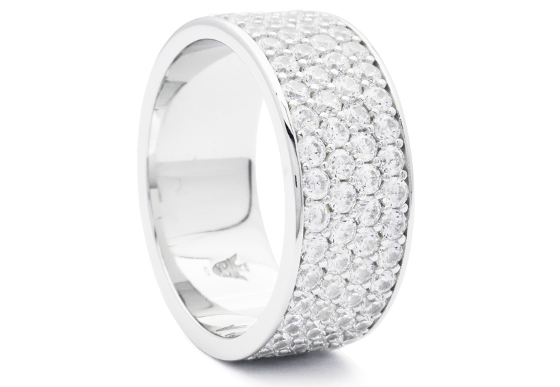 SS Moissanite Eternity Band