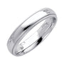 14K White Gold 4mm Comfort Fit Milgrain Wedding Band