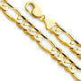 14KY 11.3MM Figaro 3+1 Concave Chain