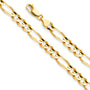 14KY 6.9MM Figaro 3+1 Concave Chain