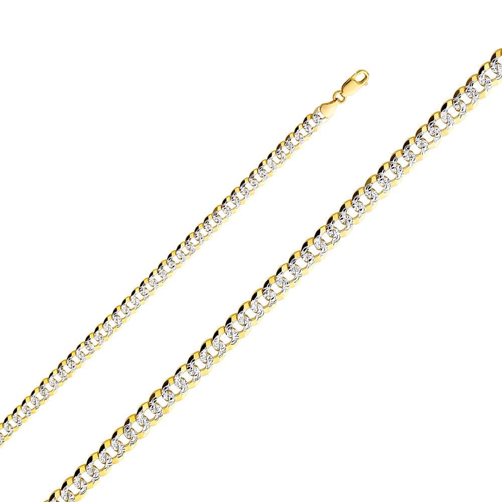 14k 6.9MM Diamond Cut WP Chain