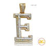 10KY+W 1.60CTW DIAMOND TWO TONE INITIAL PENDANT