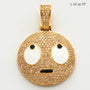 10KY 0.85CTW DIAMOND EYE ROLL EMOJI PENDANT