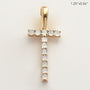 10KY 0.02CTW ILLUSION SET DIAMOND INITIAL PENDANT