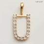 10KY 0.03CTW ILLUSION SET DIAMOND INITIAL PENDANT
