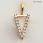 10KY 0.03CTW ILLUSION SET DIAMOND INITIAL PENDANT