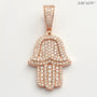 14KR 3.90CTW DIAMOND 3D HAMZA PENDANT