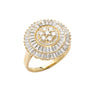 14KY 2.05CTW DIAMOND ROUND CLUSTER RING - 2 ROW