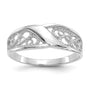 14k White Gold Filigree Ring
