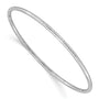 14k White Gold 2.5mm Grooved Slip-on Bangle