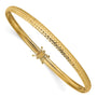 14K Yellow Gold Polished D/C Flexible Bangle