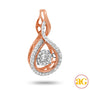 18KR 0.25CTW DANCING DIAMOND PENDANT