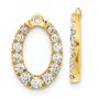 14k 1 1/3ct Lab Grown Diamond VS/SI+ G+ Oval Earring Jackets