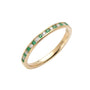 14KY 0.11CTW DIAMOND & EMERALD STACKABLE RING