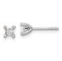 14kw 1/4ct Lab Grown Dia VS+ F+ Princess Comp 4 Prong Stud Earrings