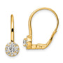 14k 3/4ct Lab Grown Diamond VS/SI+ G+ Comp Drop Leverback Earrings