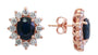 EFFY 14K ROSE GOLD DIAMOND,NATURAL SAPPHIRE EARRINGS