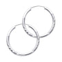 14KW 2mm Budded DC Endless Hoop Earrings (25mm)
