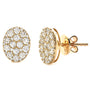 14KY 1.00CTW DIAMOND OVAL CLUSTER EARRING STUDS