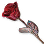 Lacquer Dipped Copper Trim Burgundy Rose