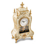 Antiqued White & Gold-tone Accent Musical Mantel Clock