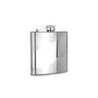 Rebel Steel Polished and Brushed Stainless Steel 6oz Rectangle Flask