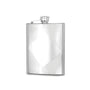 Rebel Steel Polished and Brushed Stainless Steel 8oz Hip Flask