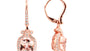 EFFY 14K ROSE GOLD DIAMOND,MORGANITE EARRINGS