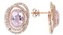 EFFY 14K ROSE GOLD DIAMOND,KUNZITE EARRINGS