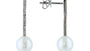 EFFY 14KW DIAMOND,FRESH WATER PEARL EARRINGS